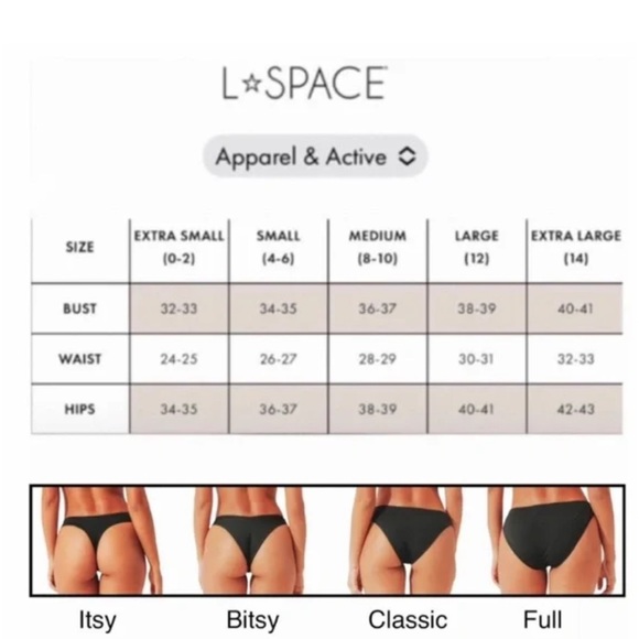 💚 L*SPACE 💚 Cabana Bitsy Bikini Bottom XS Mojito Green NWOT 🍸 - Picture 4 of 5